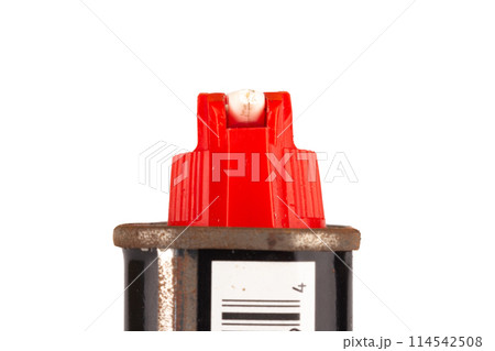 lighter fluid bottle isolated on white background. lighter fluid bottle isolated on white background. 114542508