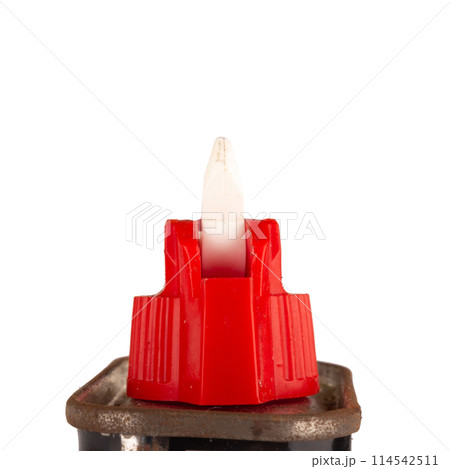lighter fluid bottle isolated on white background. lighter fluid bottle isolated on white background. 114542511