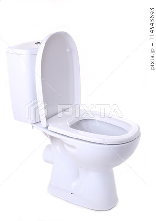 Toilet bowl isolated on a white background Toilet bowl isolated on a white background 114543693