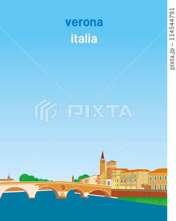 ヴェローナ　verona　ピエトラ橋　ponte pietra　アディジェ川　イタリア 114544791