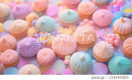 カラフルなお菓子 114545003