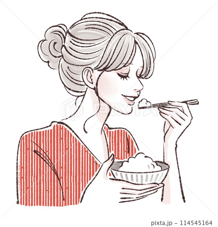 食事 / 食べる / 食事をする女性 / いただきます/ ダイエット / 食事制限 / 糖質制限 / 食事 / 食べる / 食事をする女性 / いただきます/ ダイエット / 食事制限 / 糖質制限 / 114545164