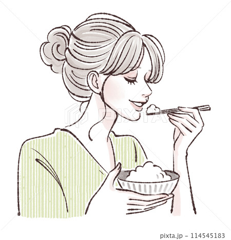 食事 / 食べる / 食事をする女性 / いただきます/ ダイエット / 食事制限 / 糖質制限 / 食事 / 食べる / 食事をする女性 / いただきます/ ダイエット / 食事制限 / 糖質制限 / 114545183