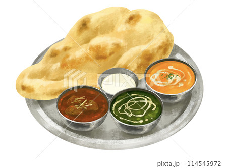 ナンとカレー　カレーセット 114545972