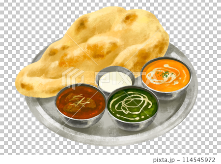 ナンとカレー　カレーセット 114545972