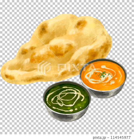 馕和咖哩的插圖 馕和咖哩的插圖 114545977