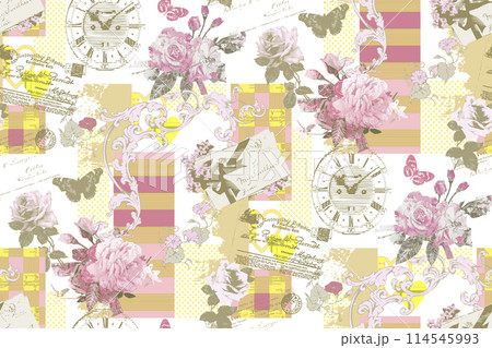 Victorian seamless floral pattern. Suitable for fabric, wrapping paper and the like 114545993
