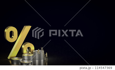 The percent and coins for Business concept 3d rendering. 114547369