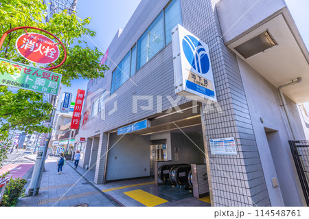 日本の横浜都市景観 横浜市営地下鉄 中田駅などを望む　 114548761