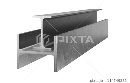 Steel i-beam on transparent background Steel i-beam on transparent background 114549283