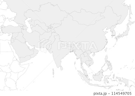 Blank Political Asia Map vector illustration isolated in white background. Editable and clearly labeled layers. Blank Political Asia Map vector illustration isolated in white background. Editable and clearly labeled layers. 114549705