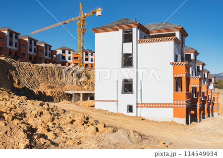 Construction site in the mountains. Construction site in the mountains. 114549934