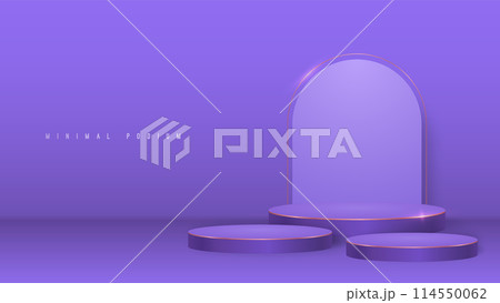 3 Purple cilinder podiums 114550062