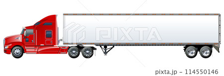 Vector truck template isolated on white Vector truck template isolated on white 114550146