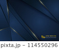Abstract luxury gold template with classic gradient blue template decoration  114550296