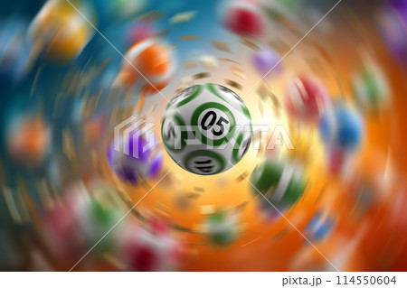 Lottery balls with number at abstract backgroundのイラスト素材 [114550604] - PIXTA