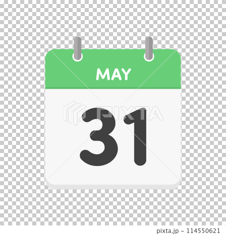 May 31st, MAY 31st daily calendar icon - Image material for 5/31 events 114550621