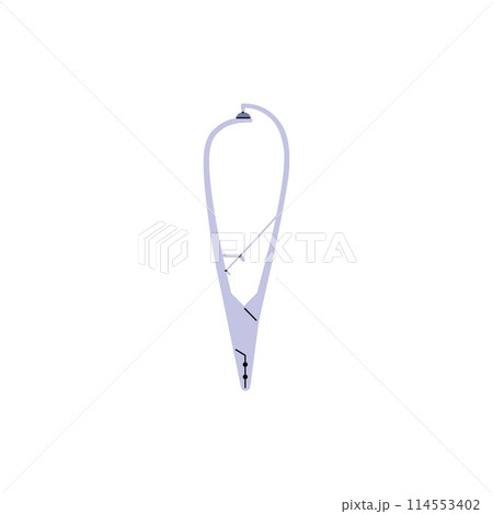 Tool for piercing piercing in a beauty salon on an isolated background. Tool for piercing piercing in a beauty salon on an isolated background. 114553402