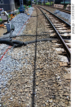 進む準備段階… 高架化に向け線路切替工事を目前に控えた『春日部~北春日部駅間』上り本線 進む準備段階… 高架化に向け線路切替工事を目前に控えた『春日部~北春日部駅間』上り本線 114553467