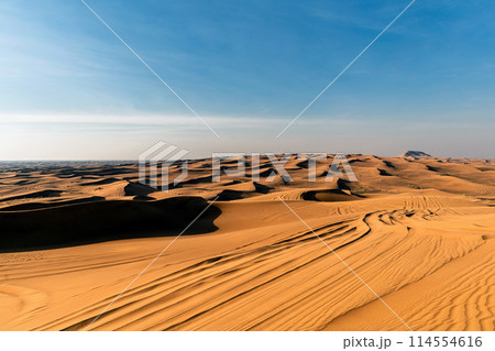The Empty Quarter, or Rub al Khali - The world's largest sand deser in Dubai.  114554616