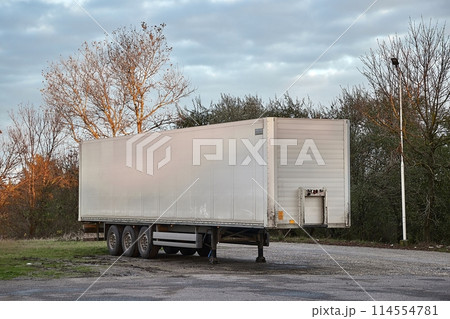 Cargo Truck Trailer Left Behind 114554781