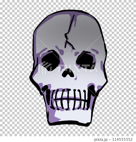 破裂的頭骨的插圖 114555352