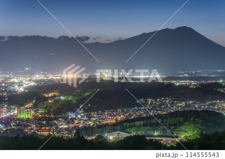 岩手県　岩山公園から望む盛岡の夜景 114555543