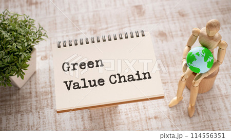 Green Value Chainという言葉が書かれたノートがあります。 Green Value Chainという言葉が書かれたノートがあります。 114556351