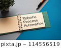 Robotic Process Automation という言葉が書かれたノートがあります。 114556519