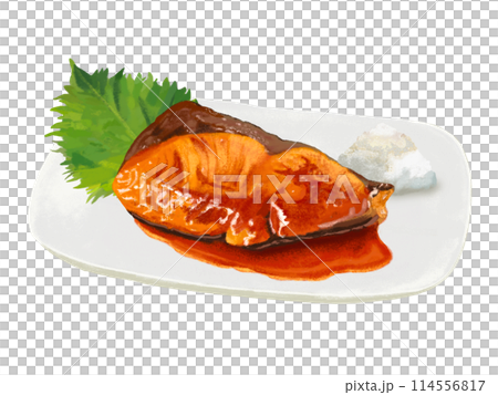 Teriyaki with grilled 114556817