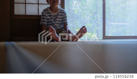 和室と子供 114558238