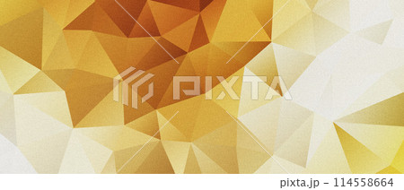 ゴールドのポリゴンノイズ背景 114558664