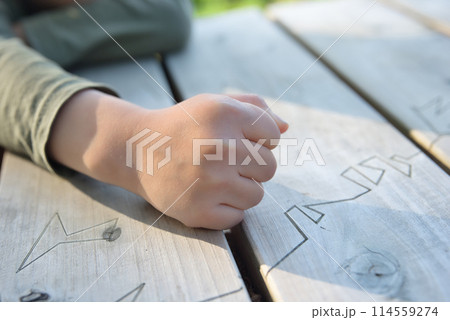 子どもの握りこぶし 子どもの握りこぶし 114559274