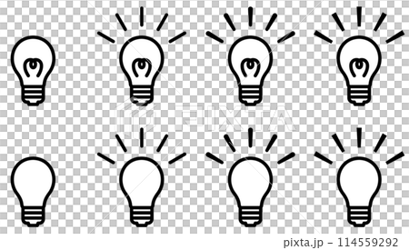Vector illustration set of various light bulbs 114559292