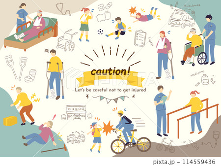 怪我人　イラスト素材集 114559436