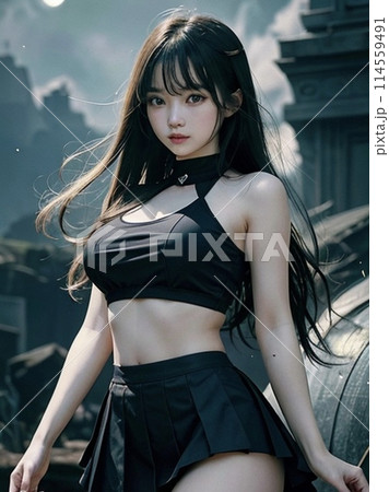 黒い服を着た女性 114559491