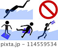 プールでの禁止行為 114559534