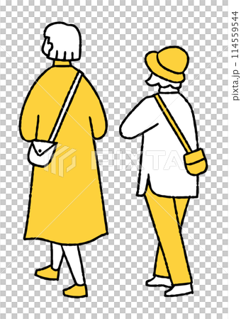 Female office workers in their 20s and 60s on their way to work 114559544