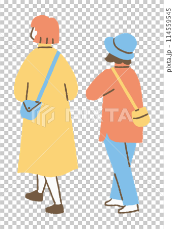 Female office workers in their 20s and 60s on their way to work_Color Female office workers in their 20s and 60s on their way to work_Color 114559545