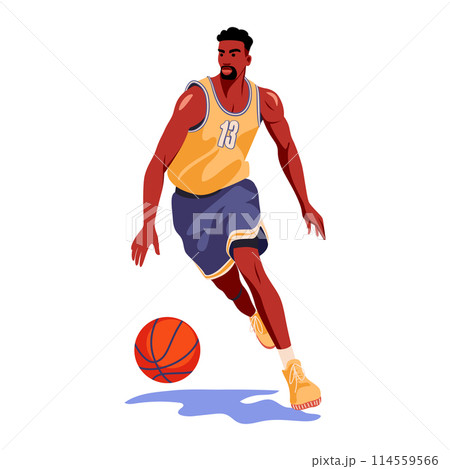 Basketball boy in mid-dribble Basketball boy in mid-dribble 114559566