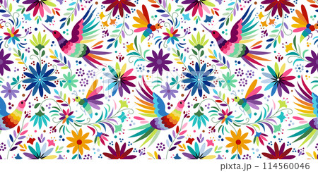 vector Mexican embroidery pattern 114560046