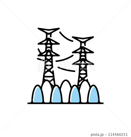 送電線　後発電線　電線 114560251