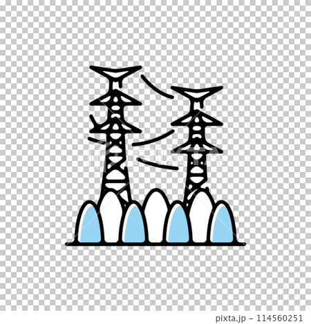 送電線　後発電線　電線 114560251