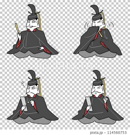 Heian nobleman-seiza pose set 114560753