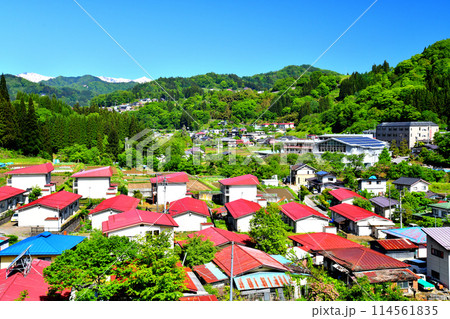 小川村役場周辺／北アルプス方向を望む(長野県小川村)【2024.5】 114561835