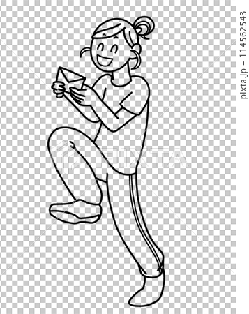 一個女人很高興收到一封信 114562543