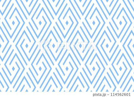 Abstract geometric pattern. A seamless vector background. White and blue ornament. Graphic modern pattern. Simple lattice graphic design Abstract geometric pattern. A seamless vector background. White and blue ornament. Graphic modern pattern. Simple lattice graphic design 114562601