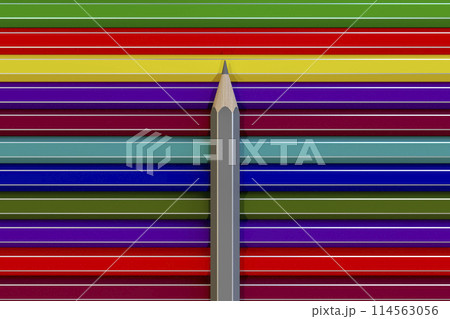 Colored wooden pencils 114563056