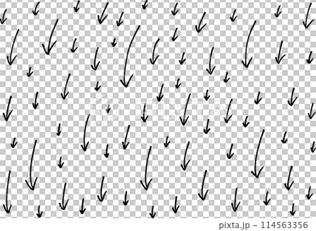 Hand-drawn curved down arrow material Hand-drawn curved down arrow material 114563356