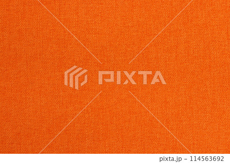 Orange cotton fabric texture background, seamless pattern of natural textile. 114563692